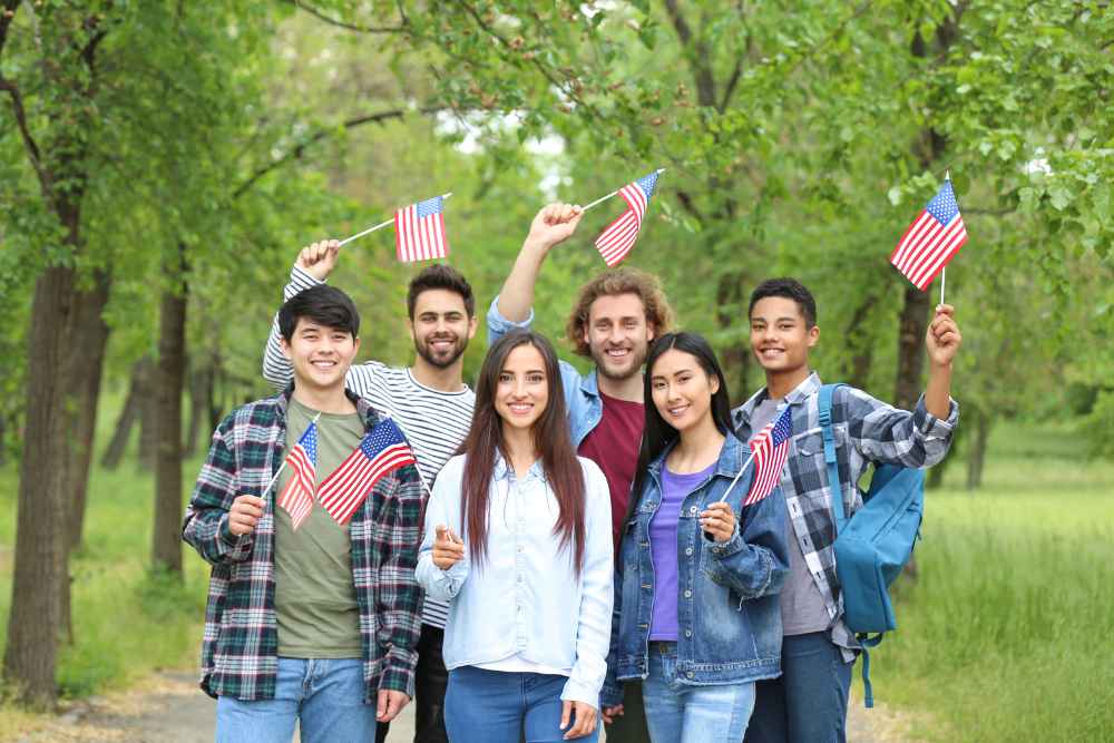 estudantes em intercâmbio nos EUA